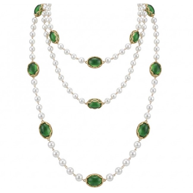 Incredible 48 inches long Freshwater Pearl 10K Gold over .925 Sterling Silver handmade Necklace