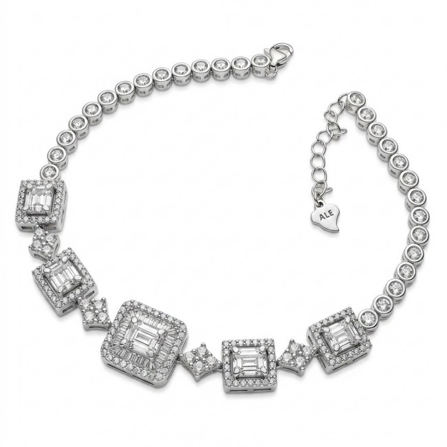 Carolyn - Precious 15.7 carta White Topaz rhodium over .925 Sterling Silver .925 Sterling Silver Statement Bracelet