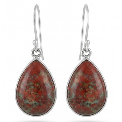 Natural Sonora Jasper .925 Sterling Silver handcrafted Earrings