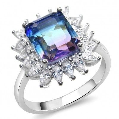 6.8 carat Brazilian Tourmaline .925 Sterling Silver dipped in 18K Gold Perfectly handcrafted Ring s. 8