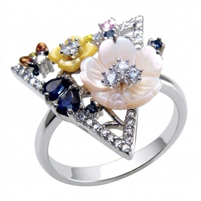 Blister Pearl .925 Sterling Silver brilliantly handcrafted ring s. 8
