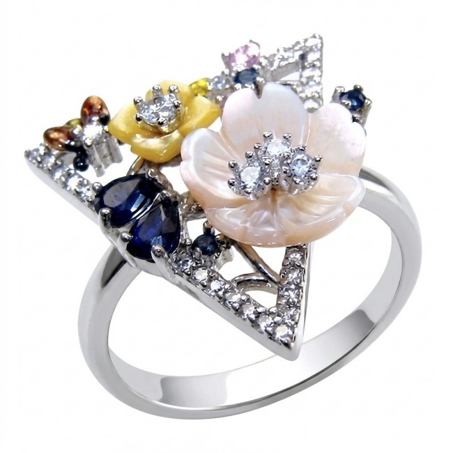 Blister Pearl .925 Sterling Silver brilliantly handcrafted ring s. 8