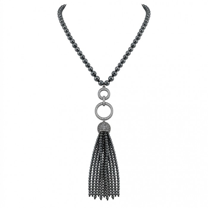 Boho Style Genuine Titanum Crystal .925 Sterling Silver handmade necklace 34 inches long