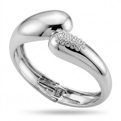 Precious pave White Topaz silver Women bracelet