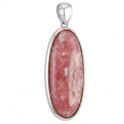 Genuine Argentinian Rhodochrosite .925 Sterling Silver handmade Pendant