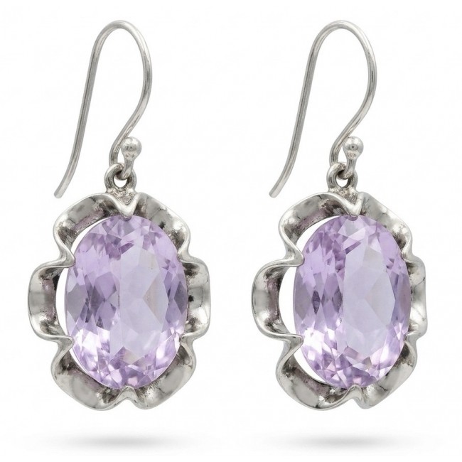 Norwegian Pink Fiord Quartz .925 Sterling Silver earrings