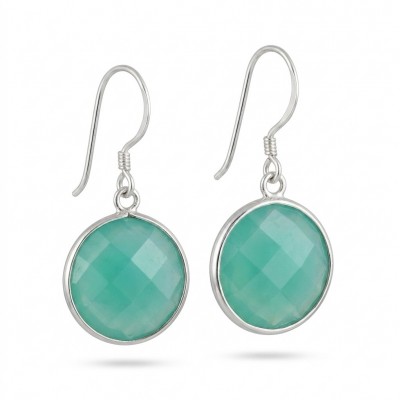 14.9 carat authentic Aquamarine .925 Sterling Silver Handcrafted Earrings