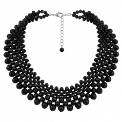 Rachel 250 carat Authentic Onyx .925 Sterling Silver handmade Necklace
