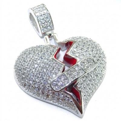 Healing Heart Luxurious 8.4 carat White Topaz .925 Sterling Silver handcrafted pendant