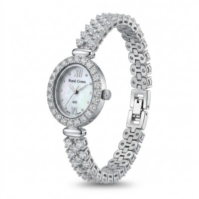 Precious 118.8 carat White Topaz .925 Sterling Silver handmade Bracelet - Watch