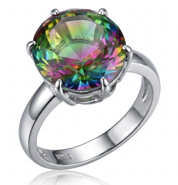 7.8 carat Brazilian Tourmaline .925 Sterling Silver Perfectly handcrafted Ring s. 6