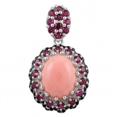 Spectacular 5.2 carat Australian Pink Opal .925 Sterling Silver handmade Pendant