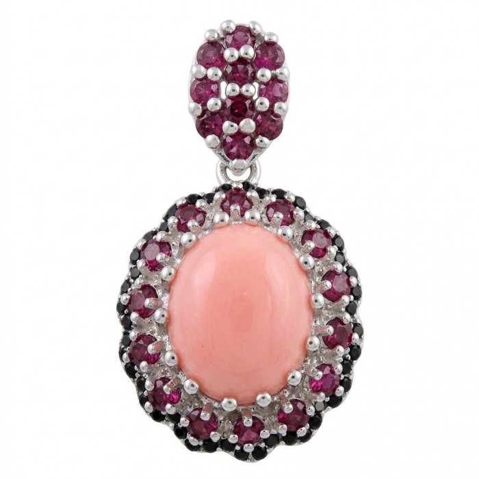 Spectacular 5.2 carat Australian Pink Opal .925 Sterling Silver handmade Pendant