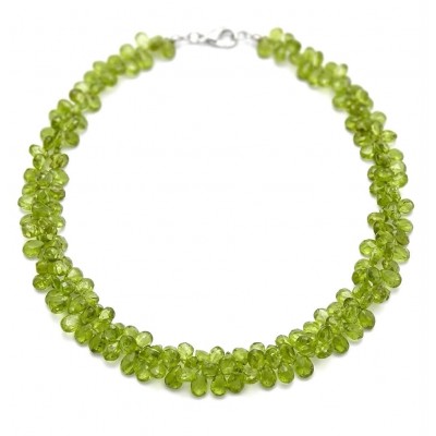Melissa - Great Masterpiece 55.7 carat genuine Brazilian Peridot .925 Sterling Silver handmade Statement necklace