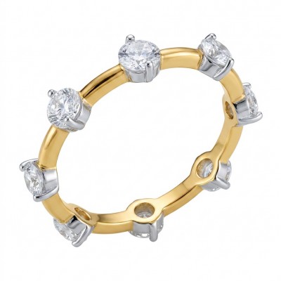 Natural 2.5 carat Topaz .925 Sterling Silver dipped in 14K Gold handmade Ring size 9