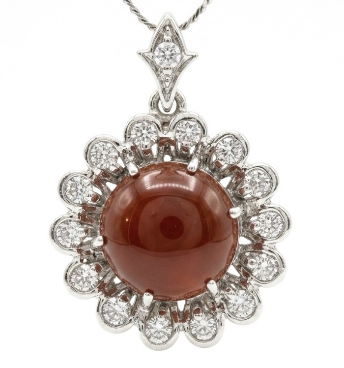 Incredible round cut 8.8 carat Mozambique Ruby .925 Sterling Silver handcrafted pendant