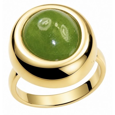 Authentic 12.2ct Green Tourmaline 22K gold over .925 Sterling Silver brilliantly handcrafted ring s. 6