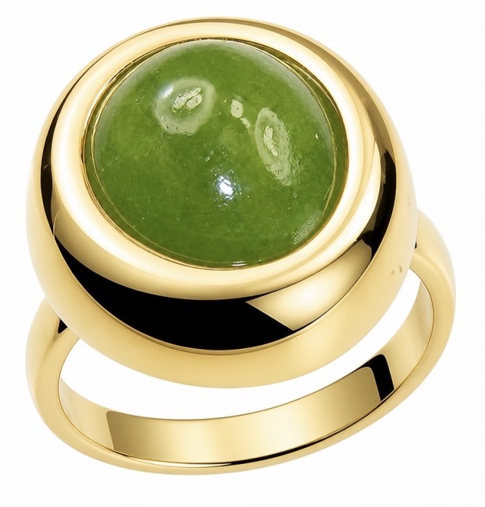 Authentic 12.2ct Green Tourmaline 22K gold over .925 Sterling Silver brilliantly handcrafted ring s. 6