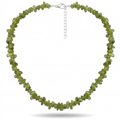 Melissa - Great Masterpiece 45.7 carat genuine Brazilian Peridot .925 Sterling Silver handmade Statement necklace