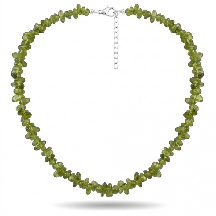 Melissa - Great Masterpiece 45.7 carat genuine Brazilian Peridot .925 Sterling Silver handmade Statement necklace