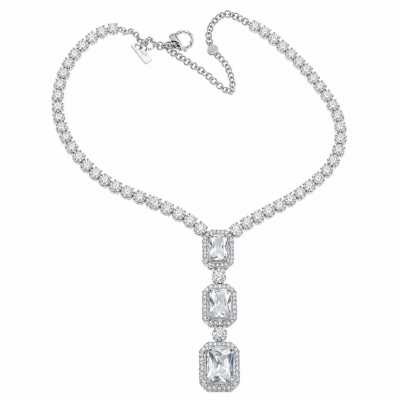 Mademoiselle 27.2 carat Moissanite .925 Sterling Silver .925 Sterling Silver Statement Necklace