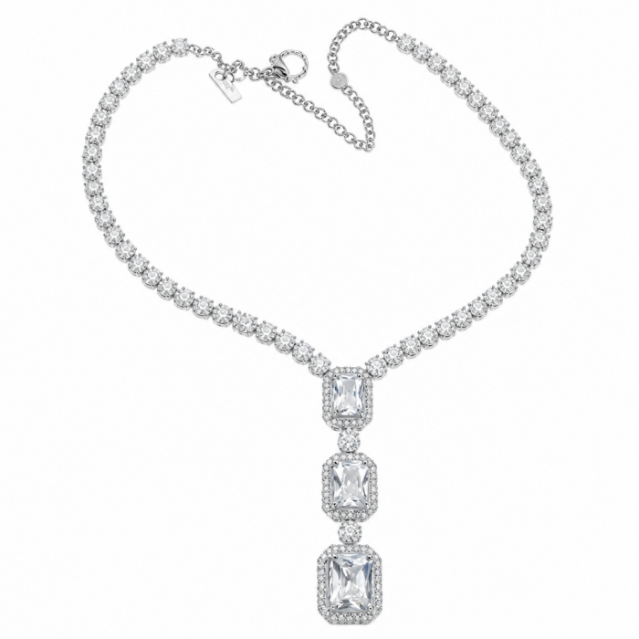 Mademoiselle 27.2 carat Moissanite .925 Sterling Silver .925 Sterling Silver Statement Necklace - video