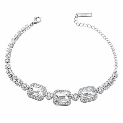 Mademoiselle 14.2 carat Moissanite .925 Sterling Silver Statement Bracelet