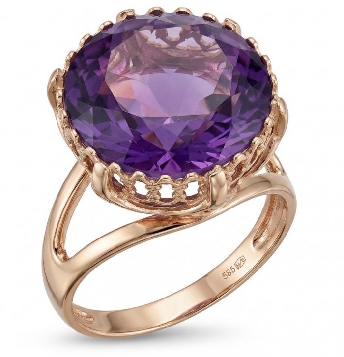 Peace 10.5 carat natural Amethyst 18K Gold over .925 Sterling Silver Handcrafted Ring size 9 1/4 - video