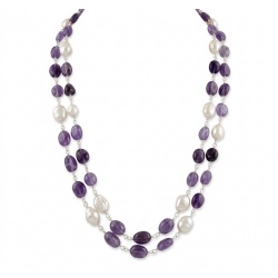 Emma 49.2 carat Natural Amethyst .925 Sterling Silver .925 Sterling Silver Necklace