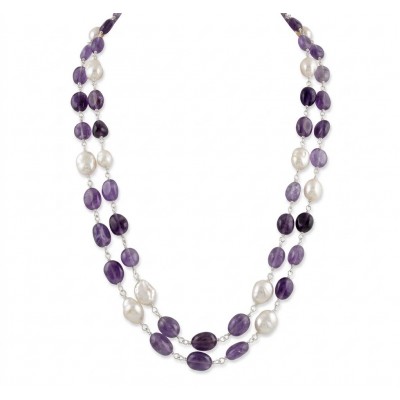 Emma 49.2 carat Natural Amethyst .925 Sterling Silver .925 Sterling Silver Necklace