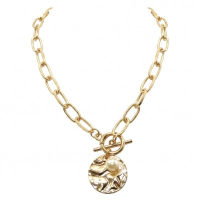 Precious Pearl Golden Statement Necklace