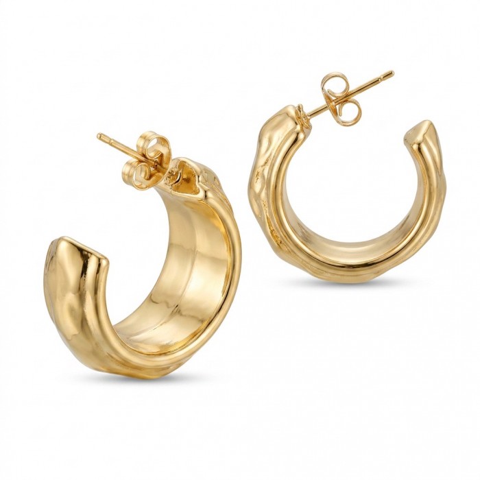Classy Gold handmade Hoop Earrings