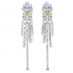 Luxurious Golden - 8.2 carat yellow Montana Sapphire .925 Sterling Silver handcrafted Statement earrings