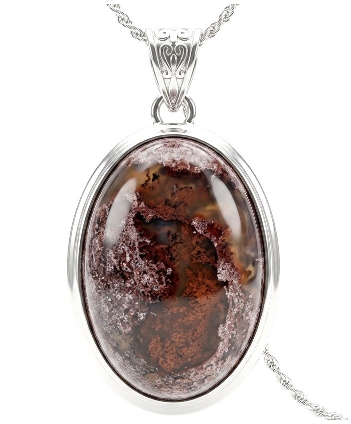 New Galaxy 29.5 ctw Authentic Mexican Opal.925 Sterling Silver handmade Pendant