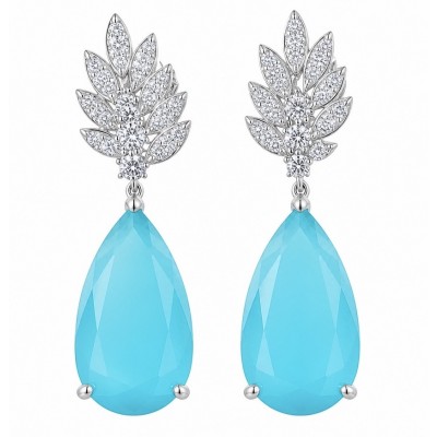 Divine Beauty 18.5 carat Aquamarine .925 Sterling Silver Handcrafted .925 Sterling Silver handcrafted EARRINGS