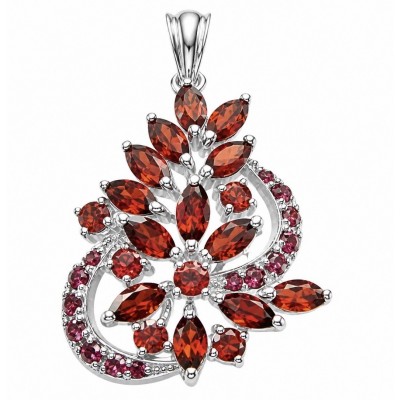 Marvelous Natural 20.8 carat Mozambique Garnet .925 Sterling Silver Handcrafted pendant