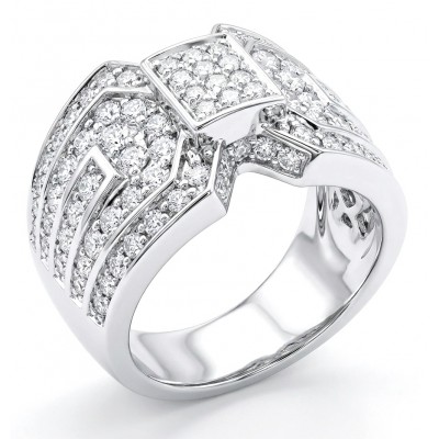 Aphrodite - 4.8 carat White Topaz Silver tone handcrafted Soild ring size 7