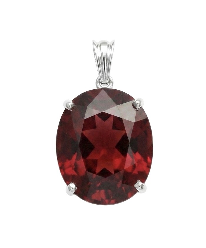 Giovanna 23.2 carat authentic Mozambique Ruby .925 Sterling Silver handmade Pendant