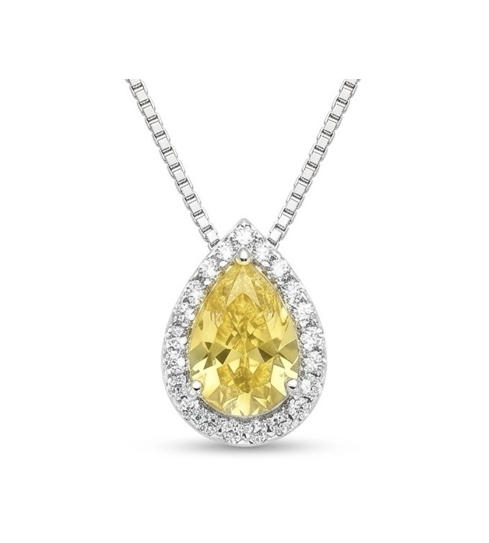 Angel Whisper Necklace ~ 9.7 Ct Yellow Sapphire Necklace In 925 Sterling Silver necklace