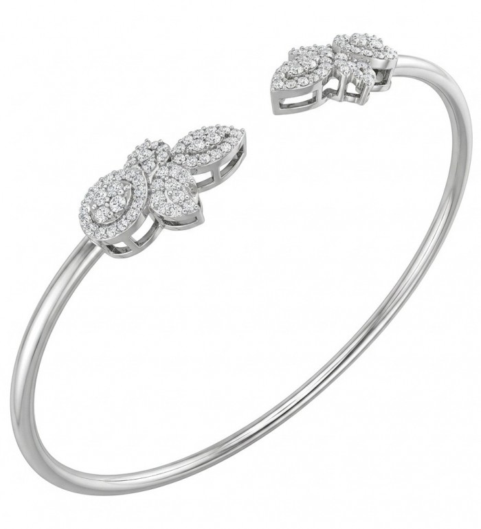 Romantica Precious Natural 4.2 carat White Topaz .925 Sterling Silver bracelet