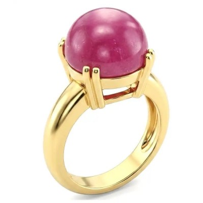 Scarlett 12.7 ctw Mozambique Ruby .925 Sterling Silver dipped in 22K Gold handcrafted Statement Ring size 4 1/2