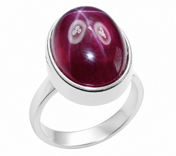 Bella Rosa Genuine 10.5 CARAT Star Ruby 22K Gold over .925 Sterling Silver Large Statement Ring size 8 adjustable