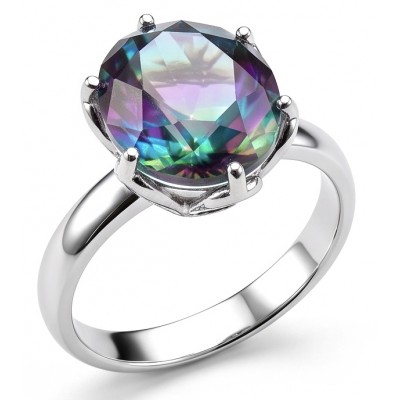 7.8 carat Brazilian Tourmaline .925 Sterling Silver Perfectly handcrafted Ring s. 7