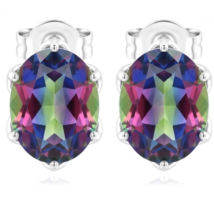 Luxurious authentic 11.2 carat Brazilian Tourmaline .925 Sterling Silver handcrafted earrings