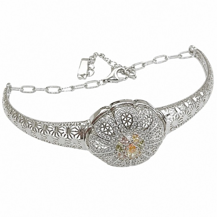 Casablanca - authentic 2.2 carat yellow Tourmaline .925 Sterling Silver Bracelet