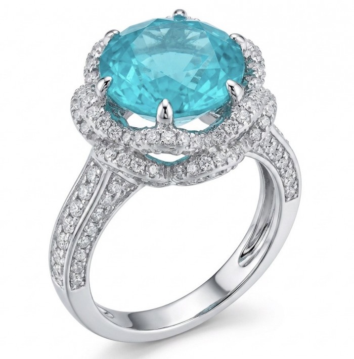 Elizabeth round cut 9.8 carat Colombian Emerald .925 Sterling Silver dipped in Rhodium handcrafted Ring size 8