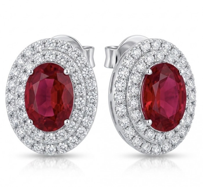 Natural 1.5 carat Mozambique Ruby .925 Sterling Silver Handcrafted Earrings