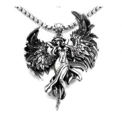 Flaying Angel 24 inches Long Necklace