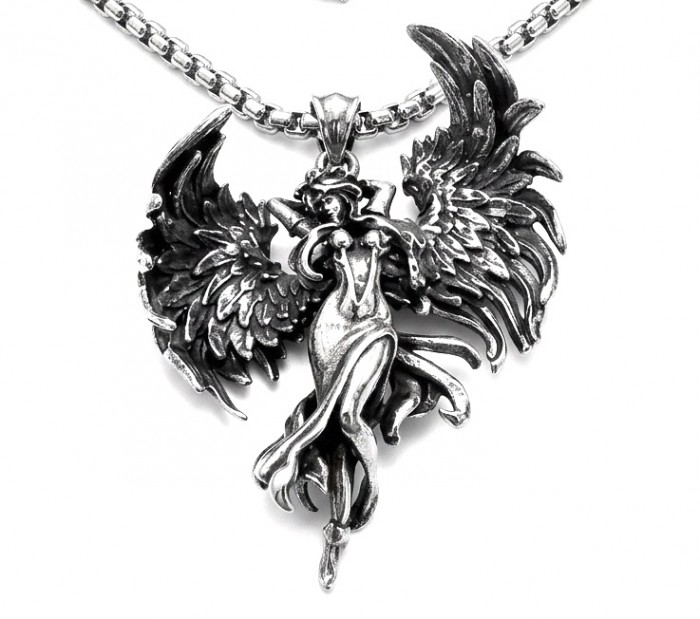 Flaying Angel 24 inches Long Necklace