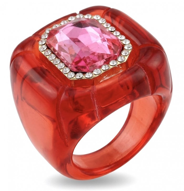 Candy Store - Modern Design Natural Red Raisin Pink Topaz .925 Sterling Silver ring size 8